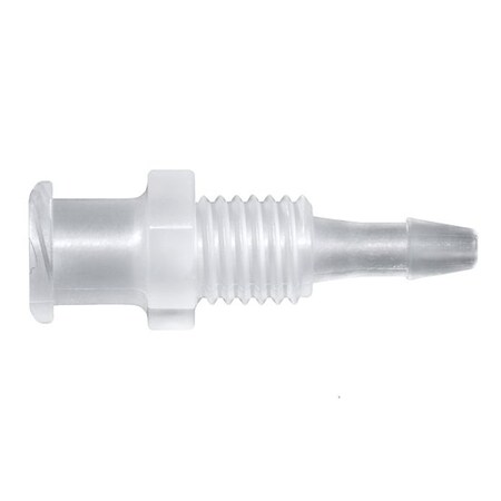 Cole Parmer Luer to Hose Barb Fitting, Straight Adapter, PP, Cleanroom, Panel-Mt F Luerx3/32in ID; 10PK LFPM-1.5PP-QC